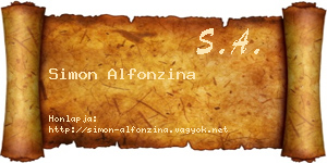 Simon Alfonzina névjegykártya